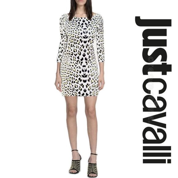 Just Cavalli Snow Leopard Mini Dress - Picture 1 of 9